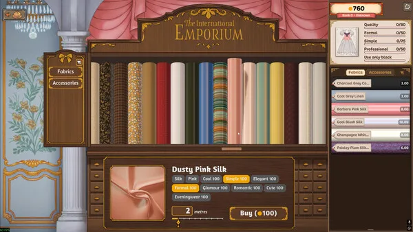 The fabric shop in Dressmaker